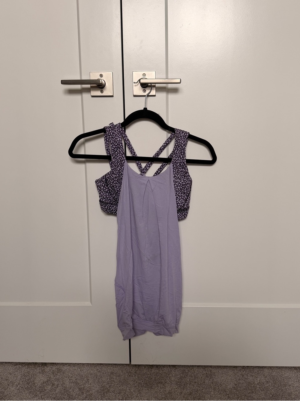 lululemon athletica Lavender Tank with Purple Printed Back